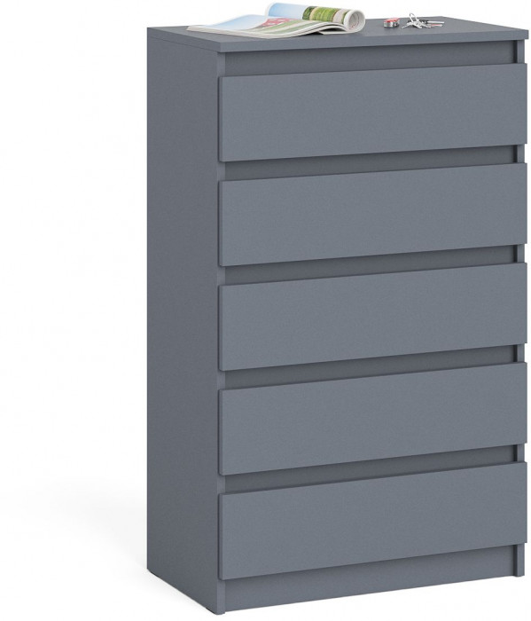 Мори Комод МК700.5, цвет графит, ШхГхВ 70,4х41х114 см.