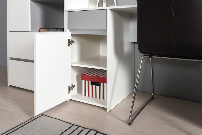 Торонто Компоновка № 25, белый шагрень/стальной серый