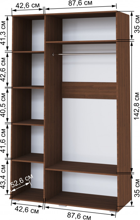 Модульная спальня Ливорно, набор 2, Орех донской