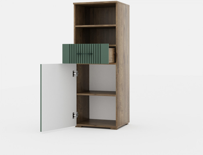 Модульная гостиная "Монреаль" - Дуб канзас/Зеленый матовый