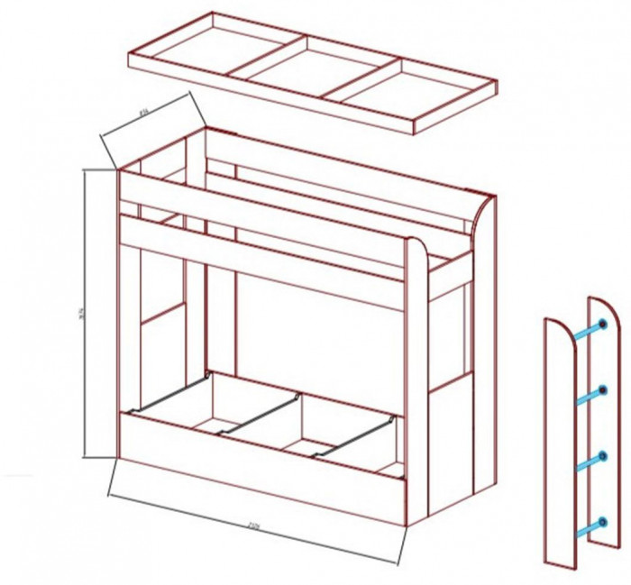 Карамель 75 кровать-диван Ясень Анкор Светлый / Бодега Темный / Ткань Музыка