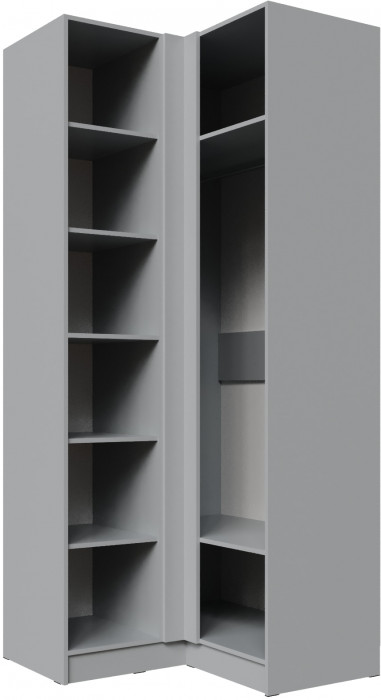 Шкаф угловой Мадрид угол прямой, Камень серый