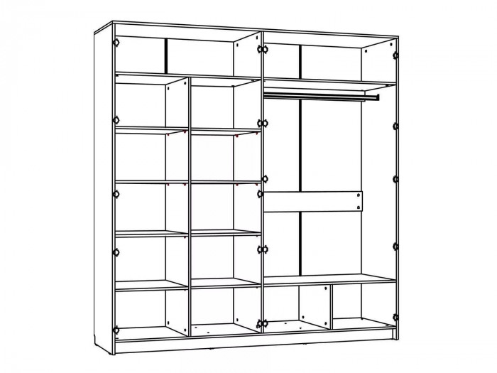 НМ 013.58 Шкаф комбинированный Livorno /дуб бунратти / софт графит