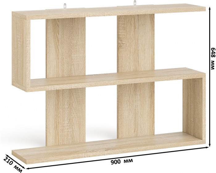 Мори Стол компьютерный МС-6 левый + Тумба ТМП400.1 + Полка 900, цвет дуб сонома/белый, ШхГхВ 130,4х50х209,6 см., НЕ универсальная сборка