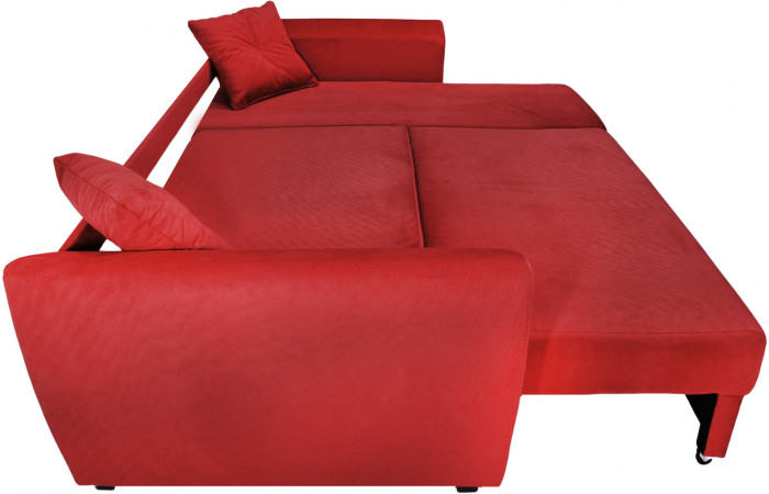СПБ Диван УГЛОВОЙ Амстердам велюр красный 160