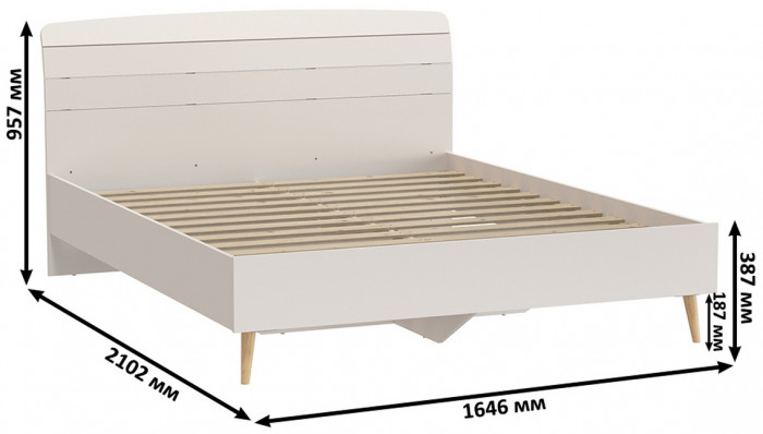 Афина Спальня 19-1600, кашемир серый
