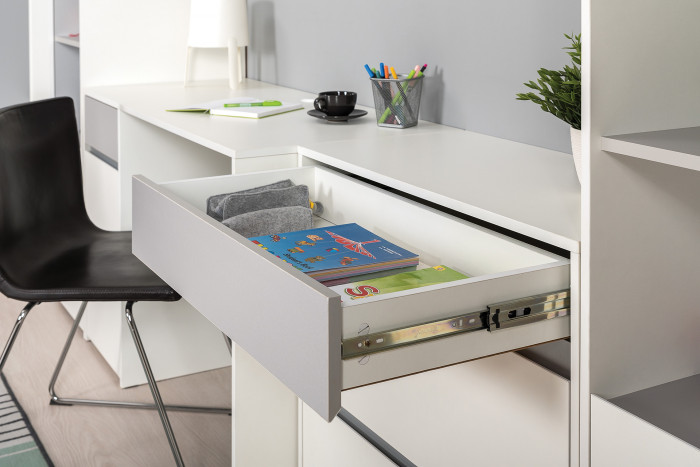 Торонто Компоновка № 27, белый шагрень/стальной серый