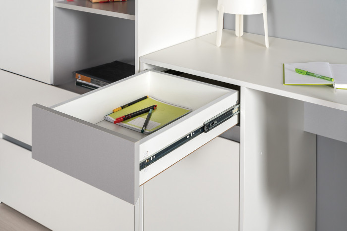 Торонто Компоновка № 27, белый шагрень/стальной серый