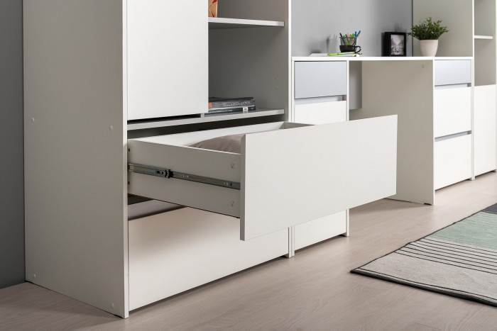 Торонто Компоновка № 27, белый шагрень/стальной серый