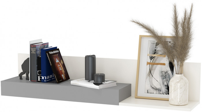 Торонто Компоновка № 27, белый шагрень/стальной серый