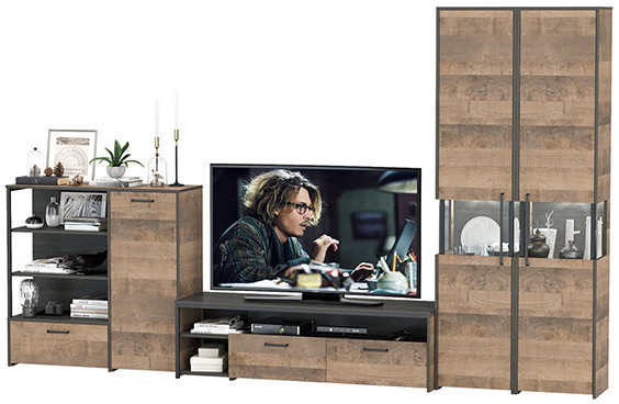 Трувор Гостиная 036, дуб гранж песочный/интра