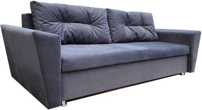 Диван-кровать Амстердам L, еврокнижка, 145х190, серый