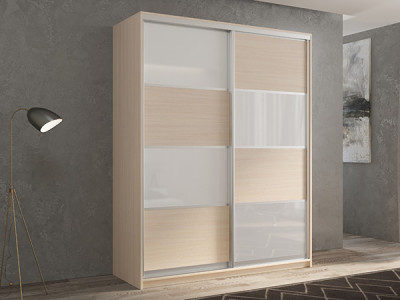 Шкаф-купе Кааппи 14 Дуб молочный 160х60х230 см