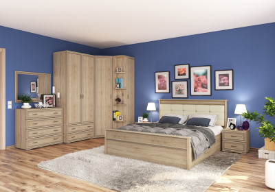Модульная спальня Ливорно, набор 4, Дуб сонома