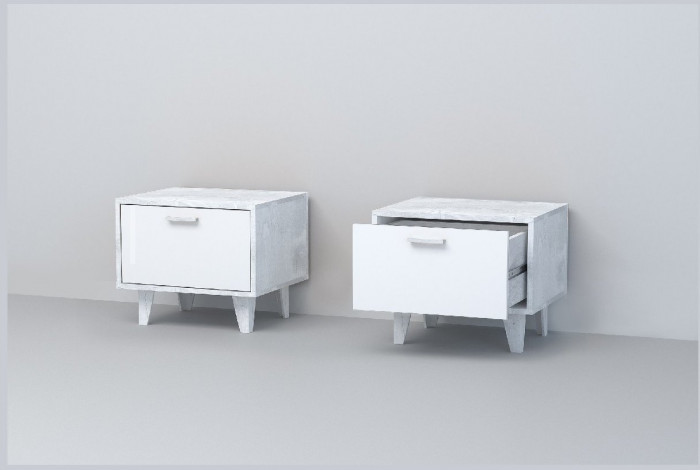 Эго Тумба Т-5 НГ (Камень Темный/Бетон Светлый)