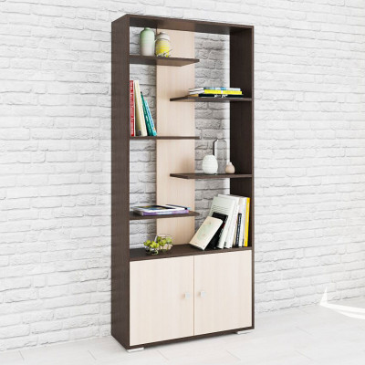 Стеллаж Ромео-4 (800*1800*250) венге/дуб молочный