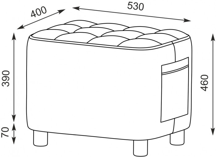 Афина Спальня 4-25901М1к.с. Трюмо + Банкетка 6-5127ТКВбеж Вики, цвет кашемир серый/ткань бежевая, ШхГхВ 105х38,6х129 + 53х40х46 см., универс. сб.