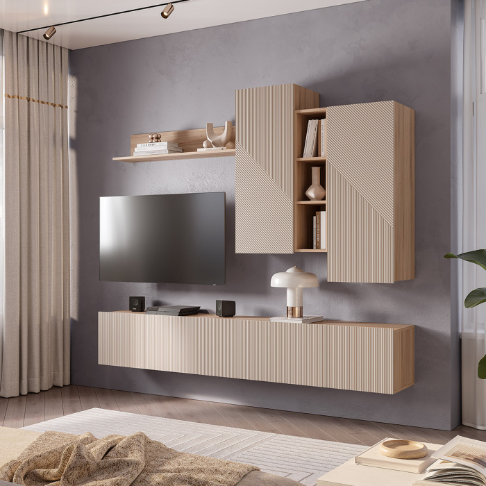 "Эмилия" ШКН-03 навесной шкаф Дуб смоки/Айриш (MF03)