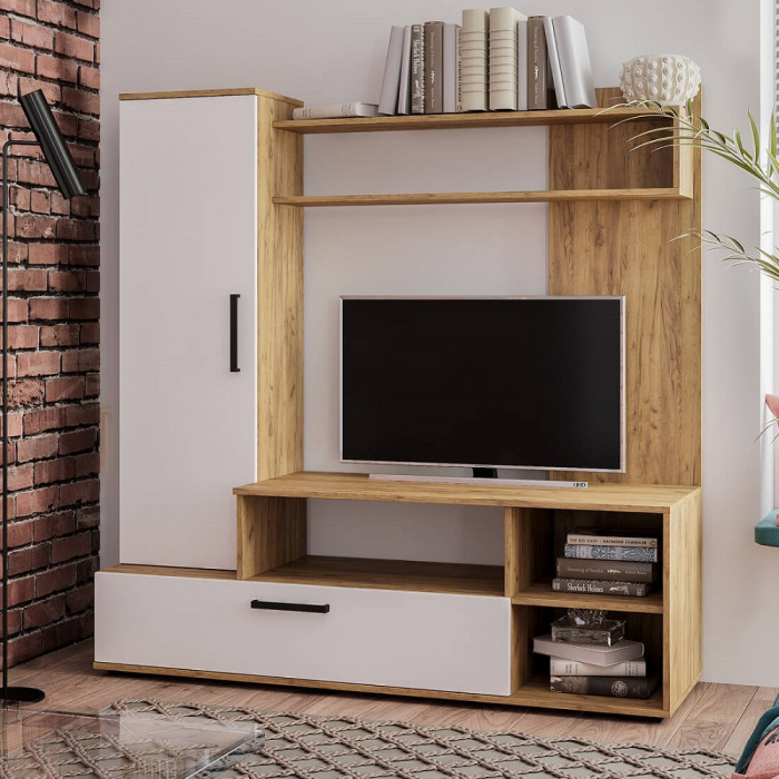 Гостиная "Евро-2" крафт/белый