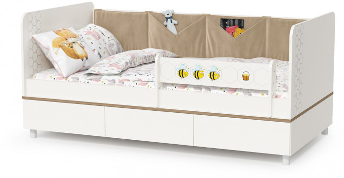 Эйп 11.40 Кровать + 13.334 Шкаф, белый/дуб белый