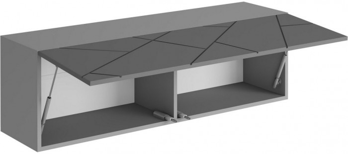 ГРАНЖ Шкаф навесной ШН-004 (Д.1200) (Серый шифер / Графит софт)