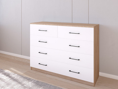 Комод 04/16 120х40х90 Сонома/Белый