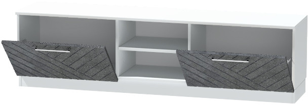 Тумба для ТВ-техники напольная "Иннэс-7", Белый/Бетон графит